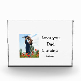 Ik hou van je vader vaderdag elegante foto tekst t