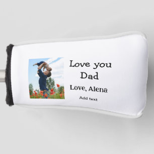 Ik hou van je vader vaderdag elegante foto tekst t golfheadcover