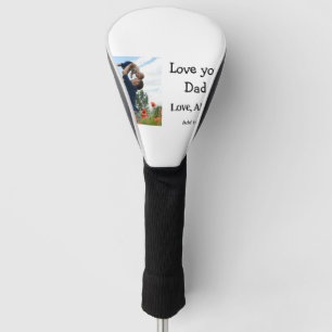 Ik hou van je vader vaderdag elegante foto tekst t golfheadcover