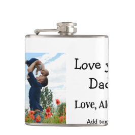 Ik hou van je vader vaderdag elegante foto tekst t heupfles