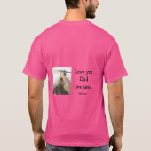 Ik hou van je vader vaderdag elegante foto tekst t t-shirt (Achterkant)
