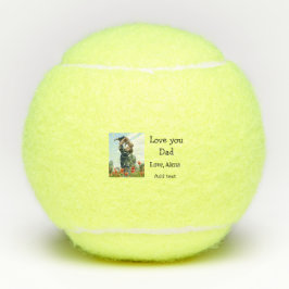 Ik hou van je vader vaderdag elegante foto tekst t tennisballen