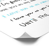 Ik hou van je vader, vaderdag, geboortedag poster (Hoek)