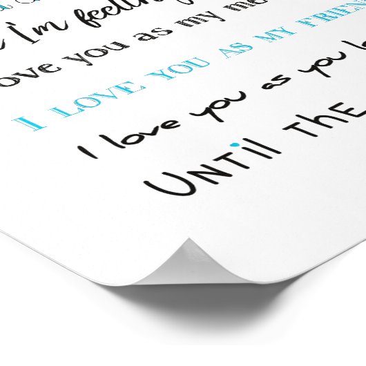 Ik hou van je vader, vaderdag, geboortedag poster (Hoek)