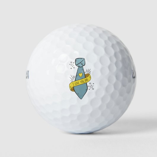 Ik hou van je vader Vaderdag | Golf Balls Golfballen (Voorkant)