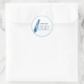 Ik hou van je vader. Vaderdag Klassieke ronde Stic Sticker (Tas)