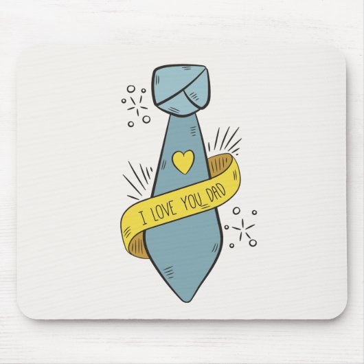 Ik hou van je vader Vaderdag | Muismat (Voorkant)