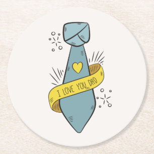 Ik hou van je vader Vaderdag   Onderzetter