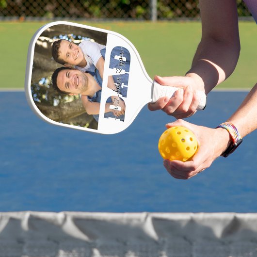 Ik hou van je vader Vaderdag Quote Son Father Foto Pickleball Paddle
