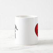 Ik hou van je vader Vaderdag rood hart Magische Mok (Center)
