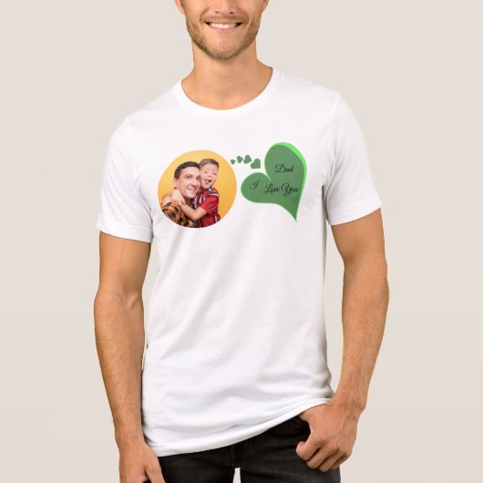 Ik hou van je vader Vaders Dag Gift Foto Tri-Blend Shirt (Voorkant)