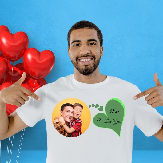 Ik hou van je vader Vaders Dag Gift Foto Tri-Blend Shirt