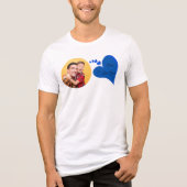 Ik hou van je vader Vaders Dag Gift Foto Tri-Blend Shirt (Voorkant)
