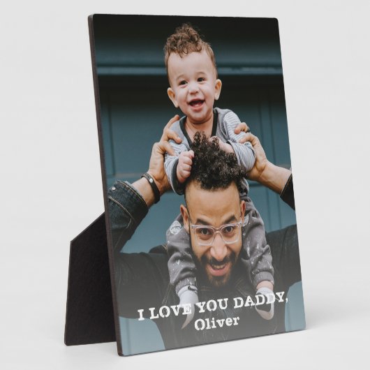 Ik hou van je vader vaders dag Volledige foto Fotoplaat (Zijkant)