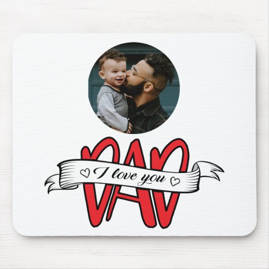 Ik hou van je Vaderdag Muismat (Voorkant)