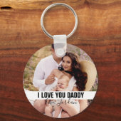 Ik hou van je vaders eerste Vaderdag foto Sleutelhanger (Voorkant)