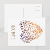 Ik hou van je Valentijn Briefkaart (Voorkant / Achterkant)