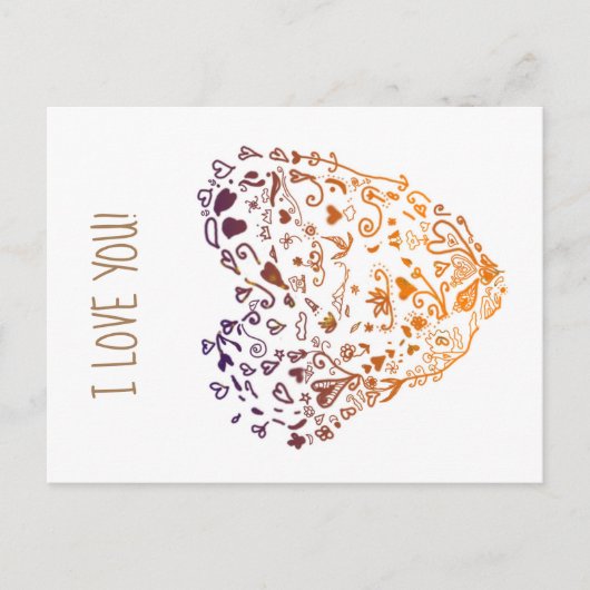 Ik hou van je Valentijn Briefkaart (Voorkant)