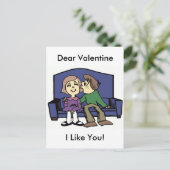 Ik hou van je Valentijn Feestdagenkaart (Staand voorkant)