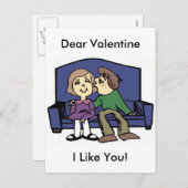 Ik hou van je Valentijn Feestdagenkaart (Voorkant / Achterkant)