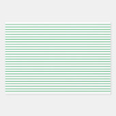 Ik hou van je Valentijn Green Hearts Stripes Inpakpapier Vel (Voorkant 3)