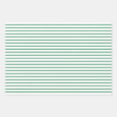 Ik hou van je Valentijn Green Hearts Stripes Inpakpapier Vel (Voorkant 3)