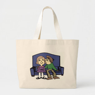 Ik hou van je Valentijn Grote Tote Bag