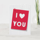 Ik hou van je Valentijn kaart op hout (Voorkant)