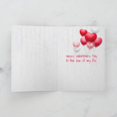 Ik hou van je Valentijn kaart op hout (Binnen)