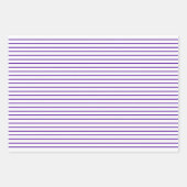 Ik hou van je Valentijn Paarse hartstrepen Inpakpapier Vel (Voorkant 3)