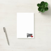 Ik hou van je Valentijn Red Heart Typografie Post-it® Notes (Kantoor)