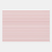 Ik hou van je Valentijn Red Hearts Stripes Inpakpapier Vel (Voorkant 3)