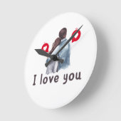 Ik hou van je valentijn trending klok design (Hoek)