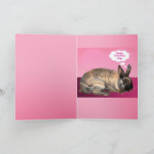 Ik hou van je valentijn twee konijntjes feestdagen kaart (Binnen)