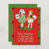 Ik hou van je VALENTIJN |  VALENTIJN BRIEFKAART (Voorkant / Achterkant)