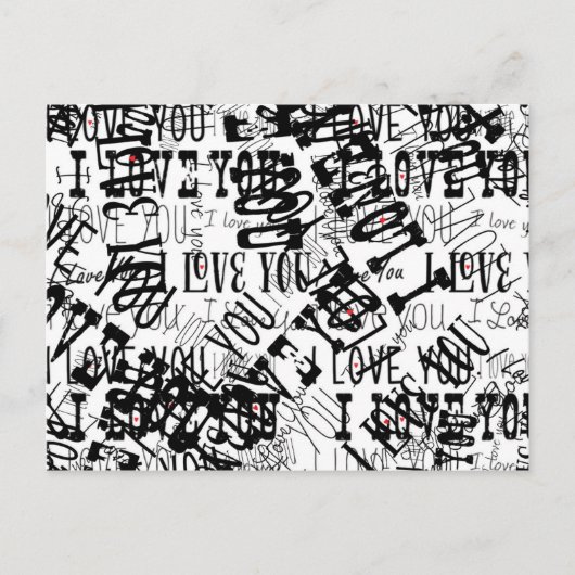 Ik hou van je Valentijn Wedding Save Date Briefkaa Aankondigingskaart (Voorkant)