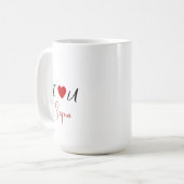 Ik hou van je Valentijn's Day Coffee Mok (Voorkant links)