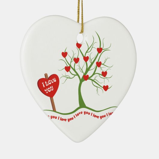 Ik hou van je Valentijn's Day custom ornament (Rechts)