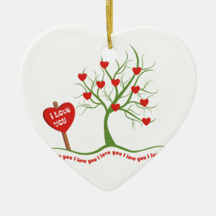 Ik hou van je Valentijn's Day custom ornament