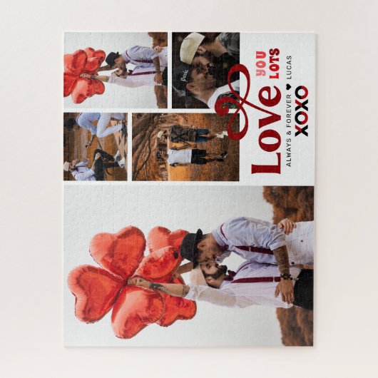 Ik hou van je. | Valentijnsdag 5 Foto-collage Legpuzzel (Verticaal)