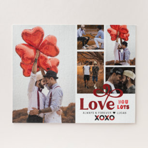 Ik hou van je.   Valentijnsdag 5 Foto-collage Legpuzzel