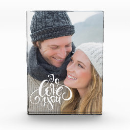 Ik hou van je. Valentijnsdag Aangepast Fotoblokken