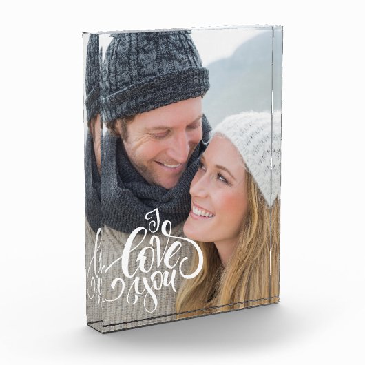 Ik hou van je. Valentijnsdag Aangepast Fotoblokken (Links)