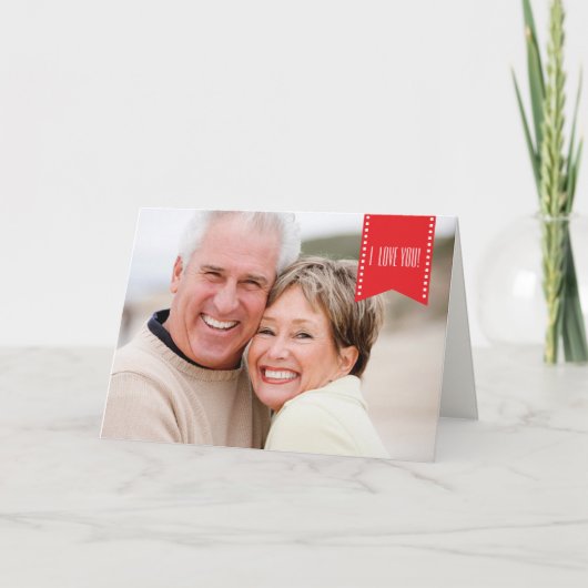 Ik hou van je. Valentijnsdag aangepaste foto Feestdagen Kaart (Voorkant)
