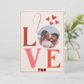 Ik hou van je Valentijnsdag cadeau Kaart (Staand voorkant)