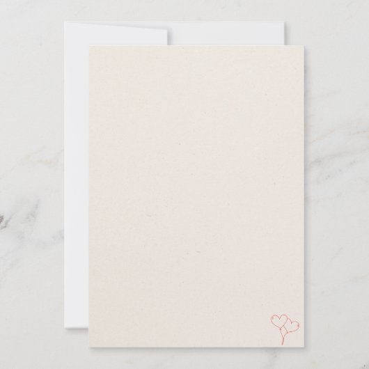 Ik hou van je Valentijnsdag cadeau Kaart (Achterkant)