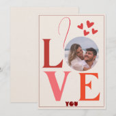 Ik hou van je Valentijnsdag cadeau Kaart (Voorkant / Achterkant)