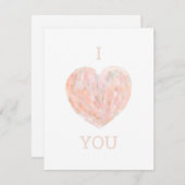 Ik hou van je. Valentijnsdag. Eenvoudig schattig r Feestdagenkaart (Voorkant / Achterkant)