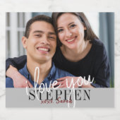 Ik hou van je Valentijnsdag foto Bier Etiket (Enkel label)