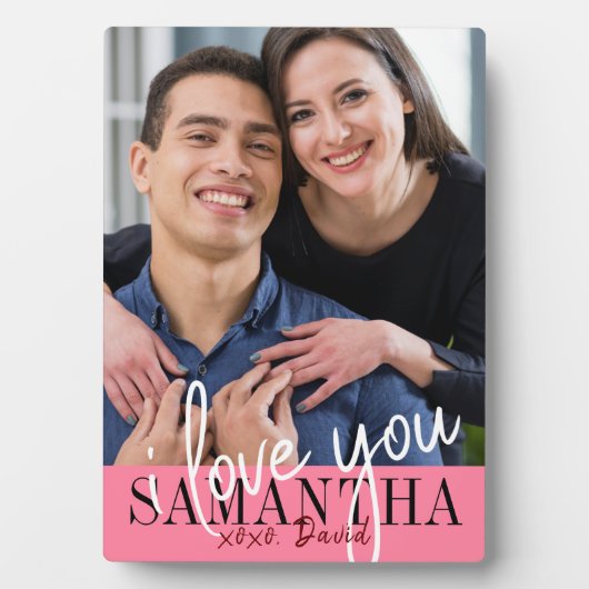 Ik hou van je Valentijnsdag foto Fotoplaat (voorkant)